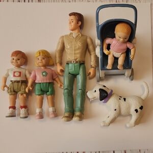 Family Adventure Playset with Stroller and Dog